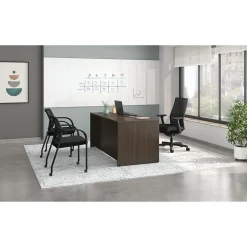 Computer Desks*HON Mod 66"W Double-Pedestal Desk, (HLPLDS66PSJA1) Java Oak