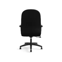 Office Chairs*HON Pillow-Soft Executive High-Back Chair, Center-Tilt, Fixed Arms, Black Fabric