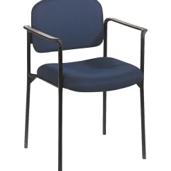 Folding & Stacking*HON Scatter Fabric Stacking Guest Chair, Fixed Arms, Navy (BSXVL616VA90)