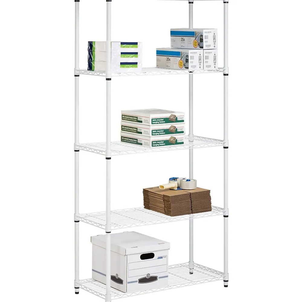 Shelving*Honey-Can-Do Honey Can Do 5-Shelf Metal Shelving Unit, White (SHF-01573)