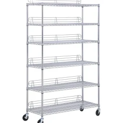 Shelving*Honey-Can-Do Honey Can Do 6-Tier Steel Shelving 600 Lb. Capacity, Chrome (SHF-0926)