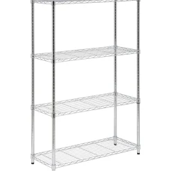 Shelving*Honey-Can-Do Honey-Can Do 4-Tier 250lb. Capacity Shelving Unit, Chrome (SHF-09437)