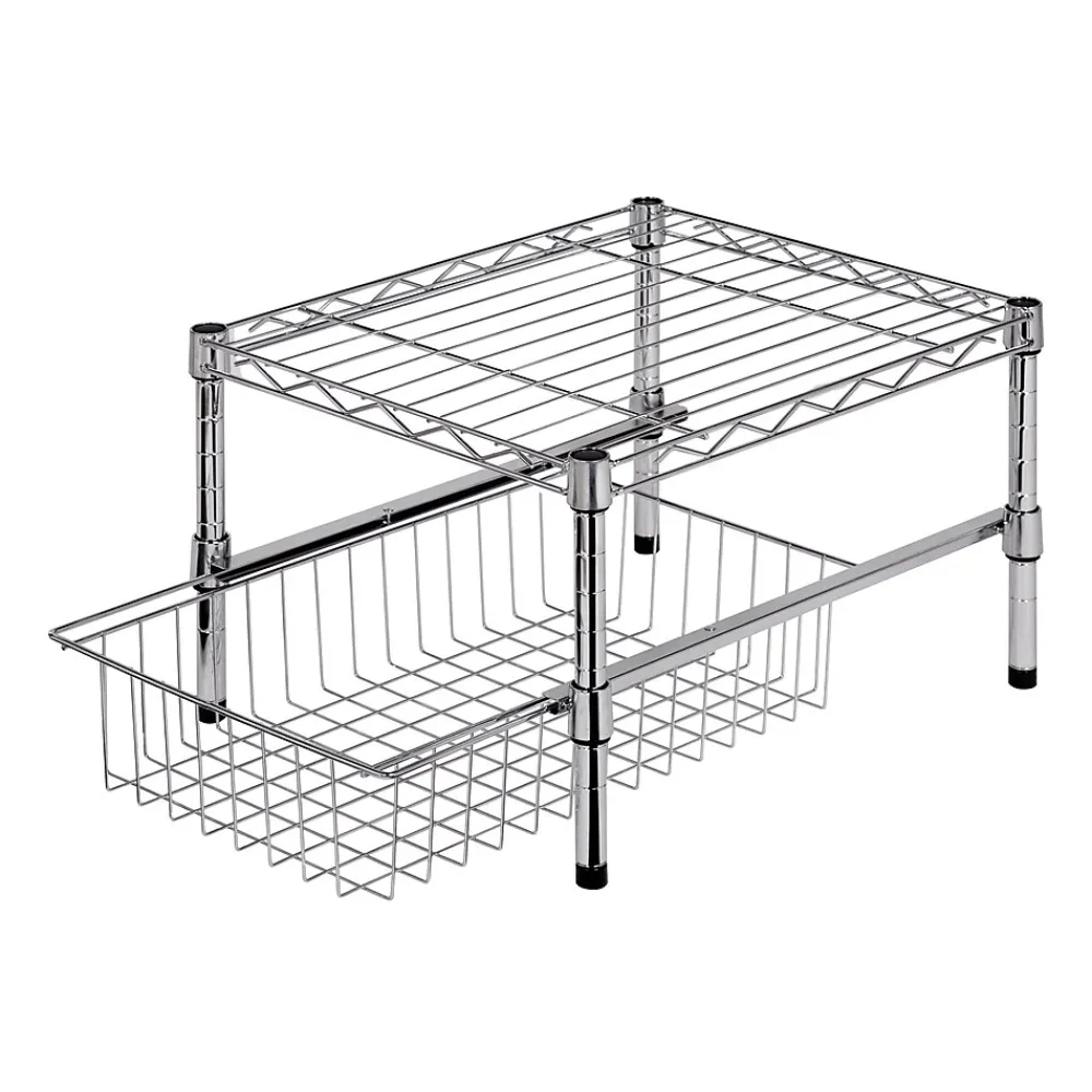 Shelving*Honey-Can-Do Cabinet 11-3/4", Chrome (SHF-04058)