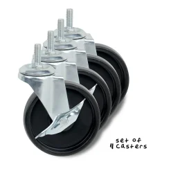 Shelving*Honey-Can-Do 4-Pack Shelving Unit Casters, Black (SHF-01939)