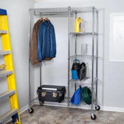 Shelving*Honey-Can-Do Rolling Closet with Garment Bar and Shelves, 18