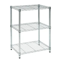 Shelving*Honey-Can-Do 3-Shelf Metal Unit, 24"W, Chrome (SHF-01903)