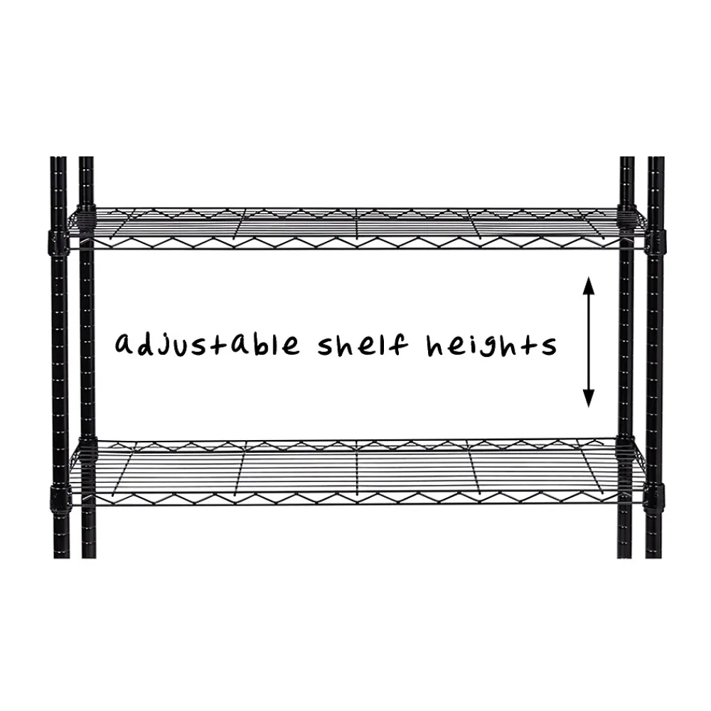 Shelving*Honey-Can-Do 5-Shelf Metal Unit, 36"W, Black (SHF-01442)