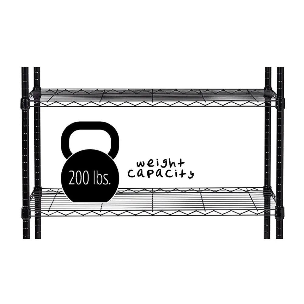 Shelving*Honey-Can-Do 5-Shelf Metal Unit, 36"W, Black (SHF-01442)