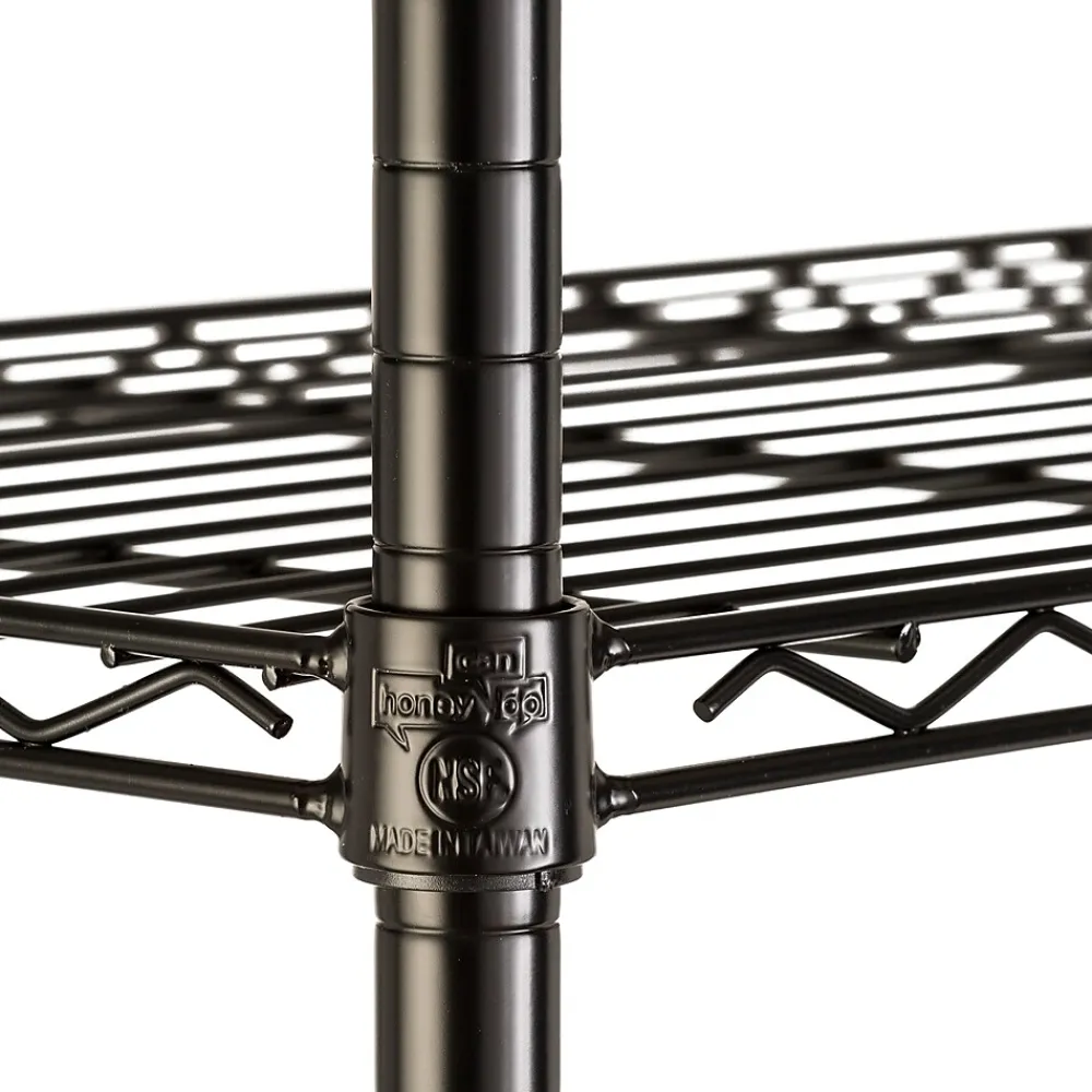 Shelving*Honey-Can-Do 5-Shelf Metal Unit, 36"W, Black (SHF-09627)