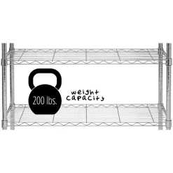 Shelving*Honey-Can-Do Three Tier Storage Shelf, Chrome (SHF-09367)