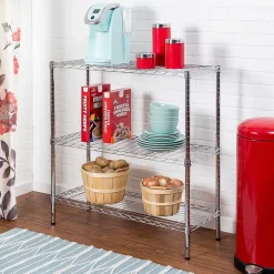 Shelving*Honey-Can-Do Three Tier Storage Shelf, Chrome (SHF-09367)