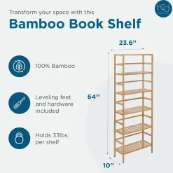 Shelving*Honey-Can-Do 6-Tier Bamboo Shelf, 64