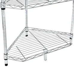 Shelving*Honey-Can-Do 6-Tier Compact Triangle Corner Shelving Unit, Chrome (SHF-10025)