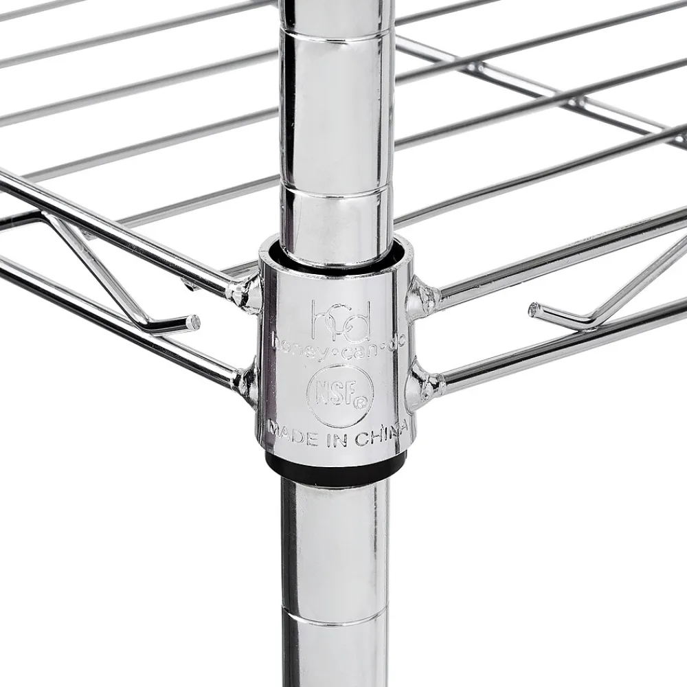 Shelving*Honey-Can-Do 6-Tier Compact Triangle Corner Shelving Unit, Chrome (SHF-10025)