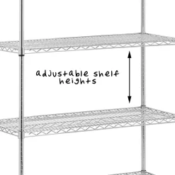 Shelving*Honey-Can-Do 5-Tier Heavy-Duty Adjustable Shelving Unit with 800-lb Shelf Capacity, 18