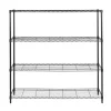 Shelving*Honey-Can-Do 4-Tier Slim Profile Wide Shelving Unit, Black (SHF-10003)