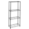 Shelving*Honey-Can-Do 4-Tier Slim Profile Shelving Unit, 56" x 24" x 10", Black (SHF-10002)