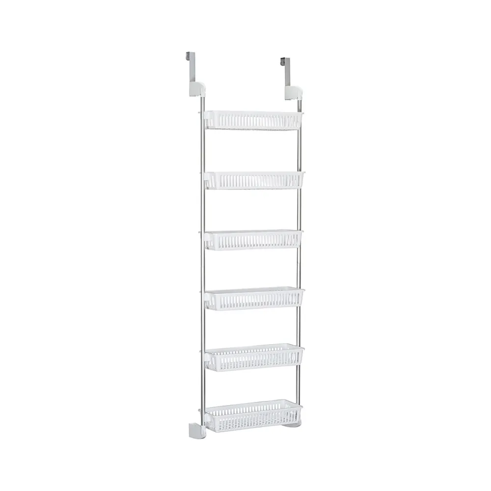 Shelving*Household Essentials 6-Shelf Plastic Over-the-Door Storage Rack, 18", (2154-1) White