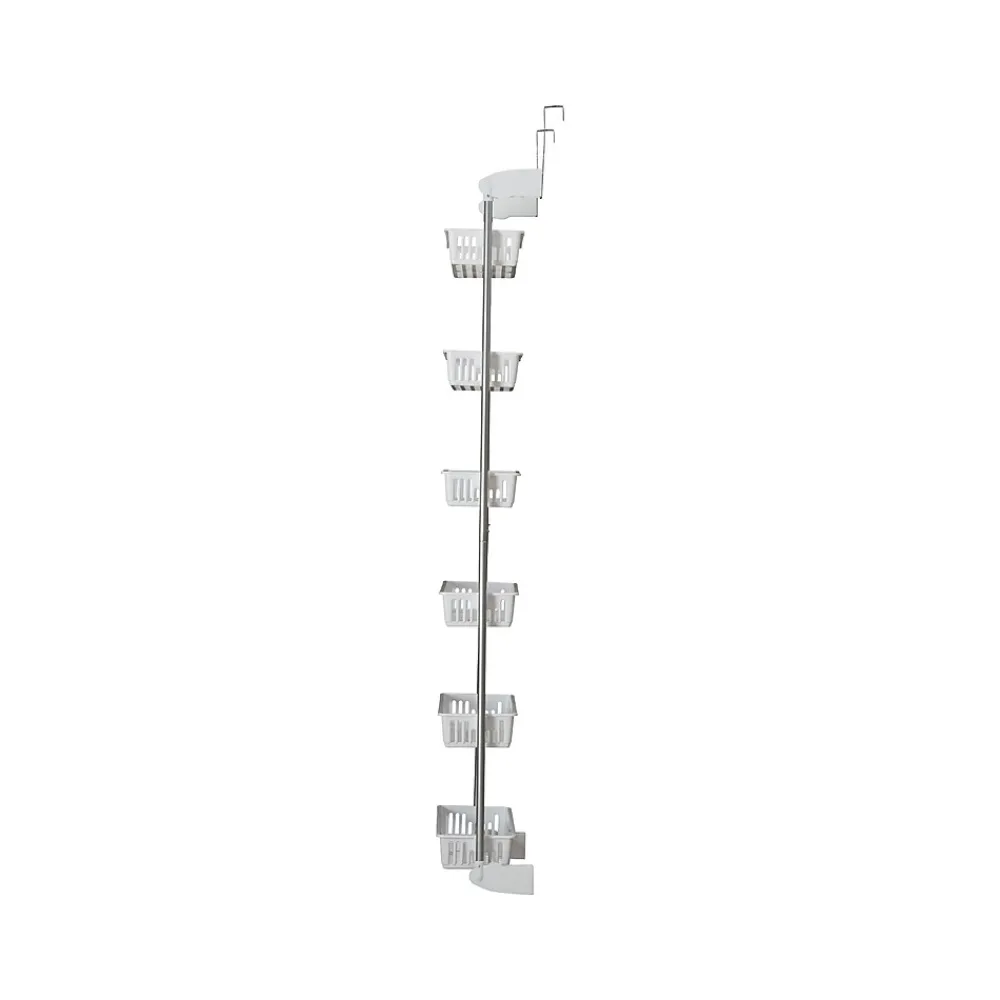 Shelving*Household Essentials 6-Shelf Plastic Over-the-Door Storage Rack, 18", (2154-1) White