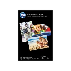 Photo Paper*HP Matte Photo Paper, 4" x 6", 25/Pack (6QH46A)