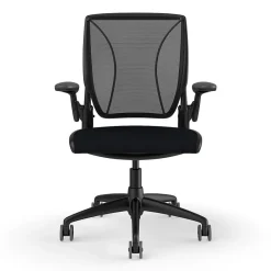 Office Chairs*Humanscale Diffrient World Ergonomic Fabric/Mesh Swivel Task Chair, Black (W11BM10CF10SHNSC)