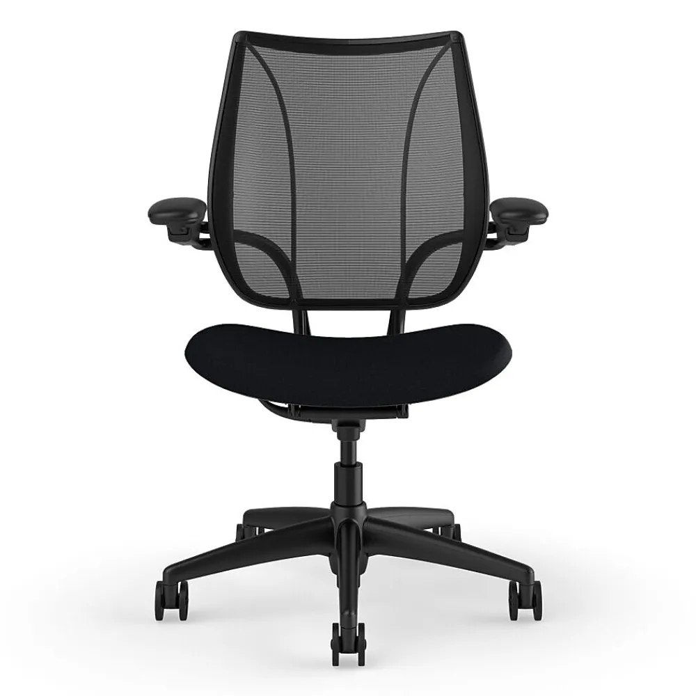 Office Chairs*Humanscale Liberty Ergonomic Fabric Swivel Task Chair, Black (L113BM10CF10XFSHNSC)