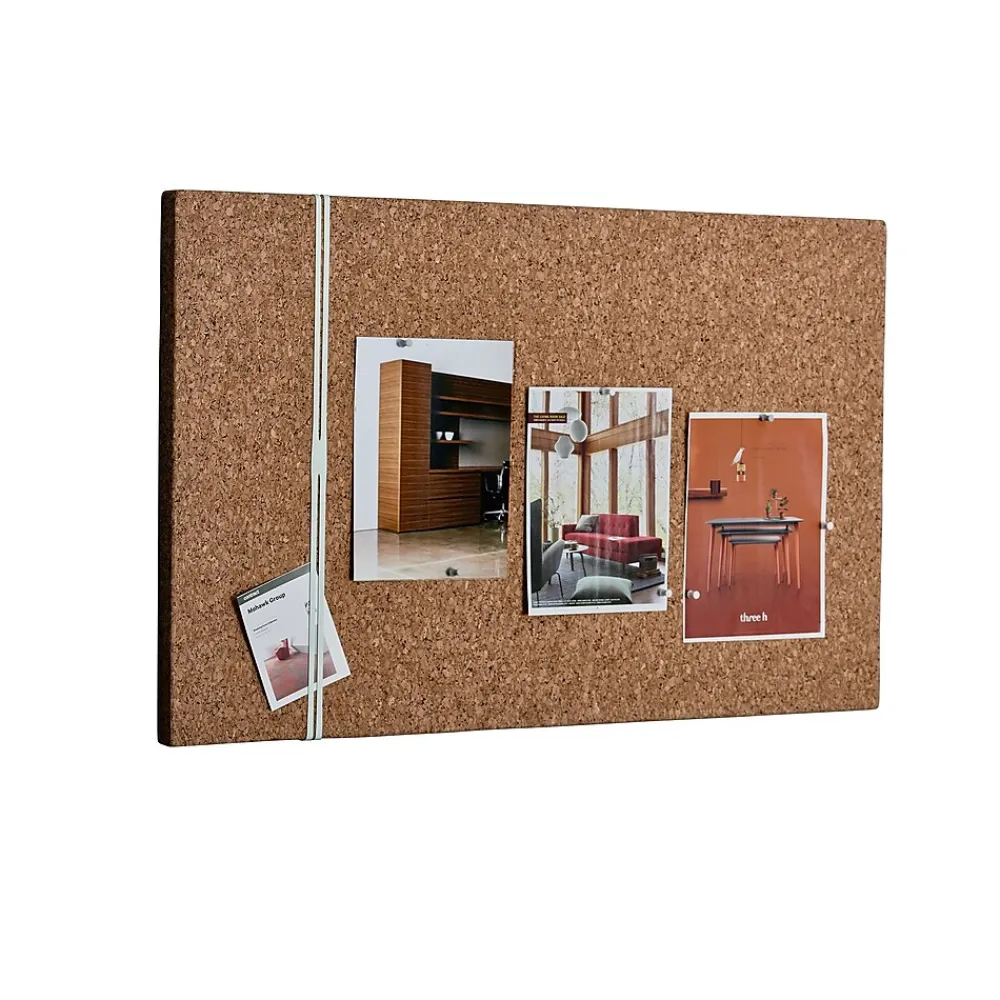 Bulletin*ICEBERG Frameless 24"x38" Designer Cork Bulletin Board (35010)