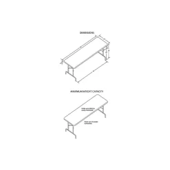 Folding Tables*ICEBERG IndestrucTable TOO 600S Folding Table, 96