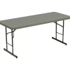 Folding Tables*ICEBERG IndestrucTable TOO Adjustable Height Folding Table, 72" x 30", Charcoal (65627)