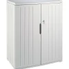 Storage Cabinets*ICEBERG ® Officeworks® Polyethylene Storage Cabinet, Non-Assembled, 46Hx36Wx22D", Platinum