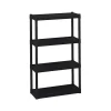 Shelving*ICEBERG Rough 'N Ready 4-Shelf Polypropylene Stand Alone, 32"W, Black (20841)