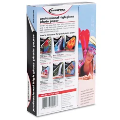 Photo Paper*Innovera Glossy Photo Paper, 4" x 6", 100 Sheets/Pack (IVR99546)