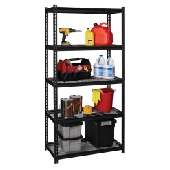Shelving*Iron Horse 2300 lb. Wire Rivet Series 5-Shelf Metal/Wire Deck Shelving Unit, 36