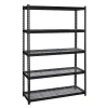 Shelving*Iron Horse 2300 lb. Wire Rivet Series 5-Shelf Metal/Wire Deck Shelving Unit, 48"W, Black (22131)