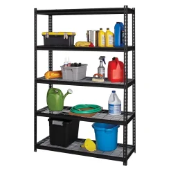 Shelving*Iron Horse 2300 lb. Wire Rivet Series 5-Shelf Metal/Wire Deck Shelving Unit, 48