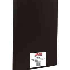 Card Stock*JAM Paper 80 lb. Cardstock Paper, 8.5" x 14", Black, 50 Sheets/Pack (64429505)