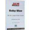 Card Stock*JAM Paper 80 lb. Cardstock Paper, 8.5" x 14", Baby Blue, 50 Sheets/Pack (76329467)