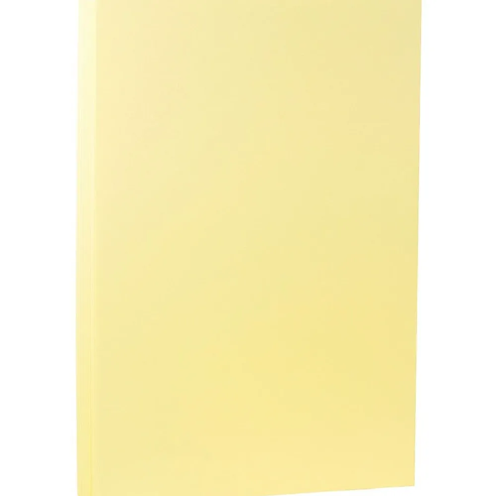 Card Stock*JAM Paper 80 lb. Cardstock Paper, 8.5" x 14", Light Yellow, 50 Sheets/Pack (16729341)