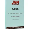 Card Stock*JAM Paper 80 lb. Cardstock Paper, 8.5" x 14", Aqua Blue, 50 Sheets/Pack (16729312)