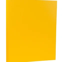 Card Stock*JAM Paper 80 lb. Cardstock Paper, 8.5" x 11", Sunflower Yellow, 50 Sheets/Pack (16729203)