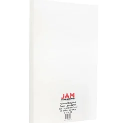 Card Stock*JAM Paper 80 lb. Cardstock Paper, 8.5" x 14", Glossy White, 50 Sheets/Pack (236931271)