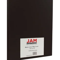 Card Stock*JAM Paper 80 lb. Cardstock Paper, 8.5" x 11", Black, 50 Sheets/Pack (6293359)