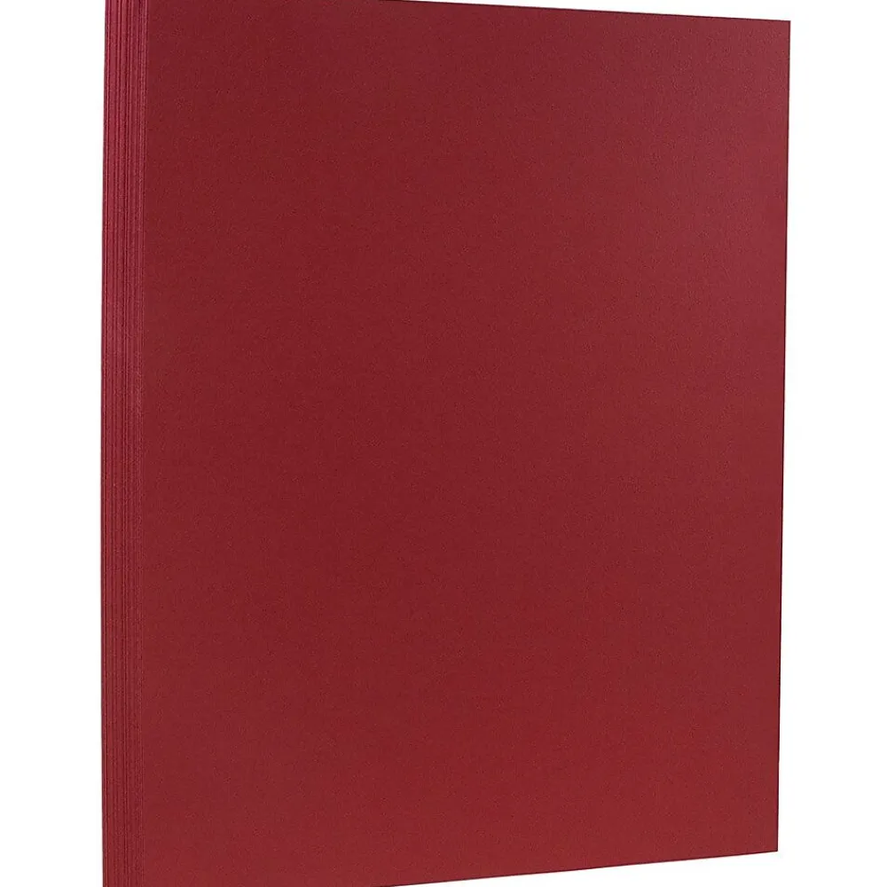 Card Stock*JAM Paper 80 lb. Cardstock Paper, 8.5" x 11", Dark Red, 50 Sheets/Pack (46395837)