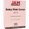 Card Stock*JAM Paper 80 lb. Cardstock Paper, 8.5" x 11", Baby Pink, 50 Sheets/Pack (5155791)