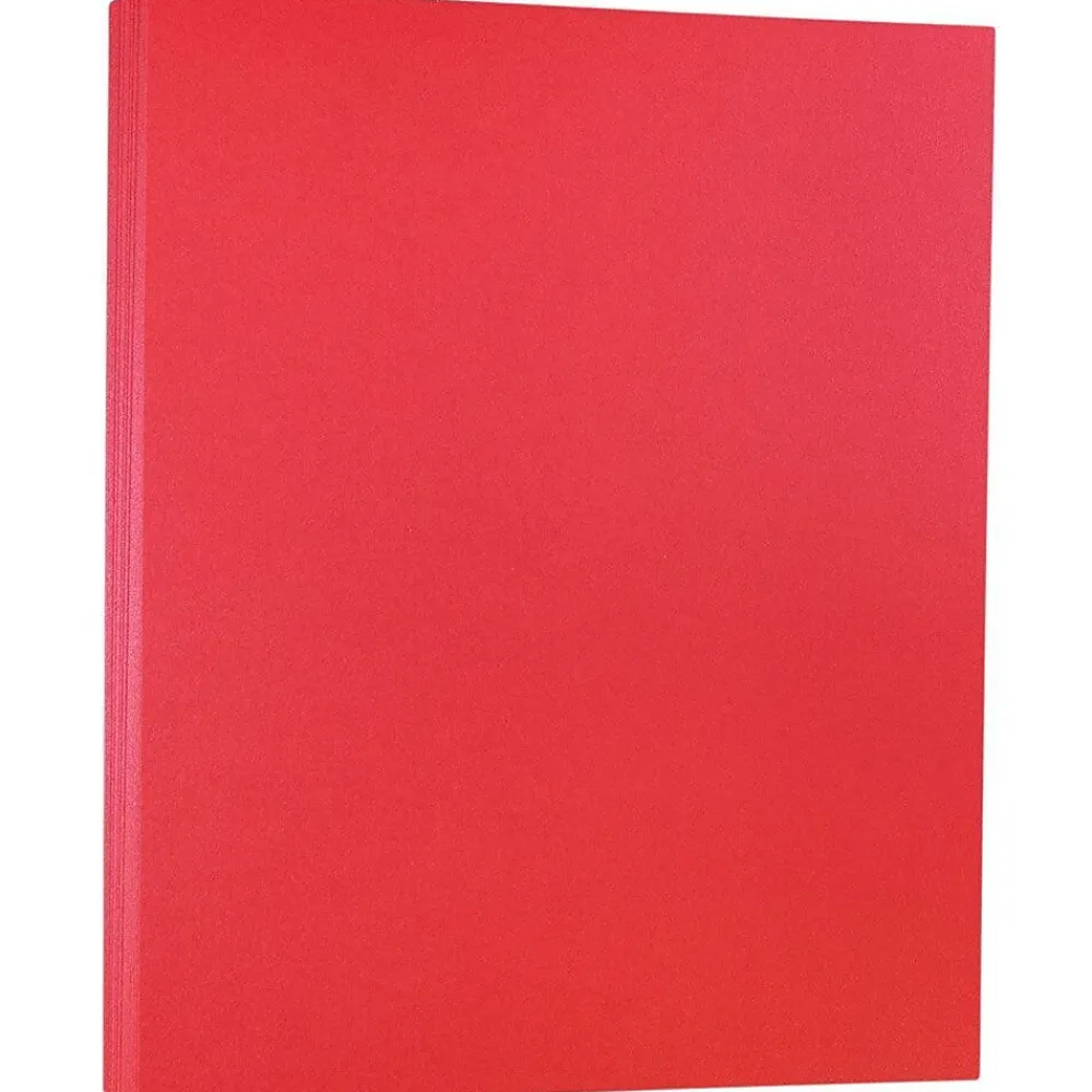 Card Stock*JAM Paper 110 lb. Cardstock Paper, 8.5" x 11", Jupiter Red Stardream, 50 Sheets/Pack (173SD8511JU285)