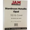Card Stock*JAM Paper 110 lb. Cardstock Paper, 8.5" x 11", Opal Ivory Stardream, 50 Sheets/Pack (173SD8511OP285)