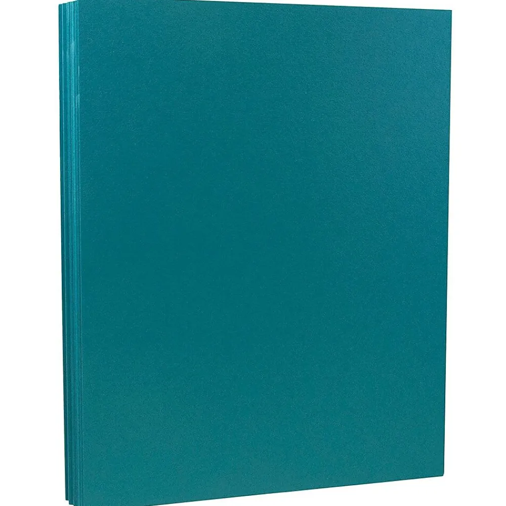 Card Stock*JAM Paper 80 lb. Cardstock Paper, 8.5" x 11", Teal, 250 Sheets/Ream (1524384B)