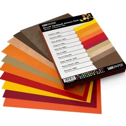 Card Stock*JAM Paper 8.5" x 11" Cardstock, 100lb, Autumn Variety pack 100/pack (81211-C-ATMN-1)