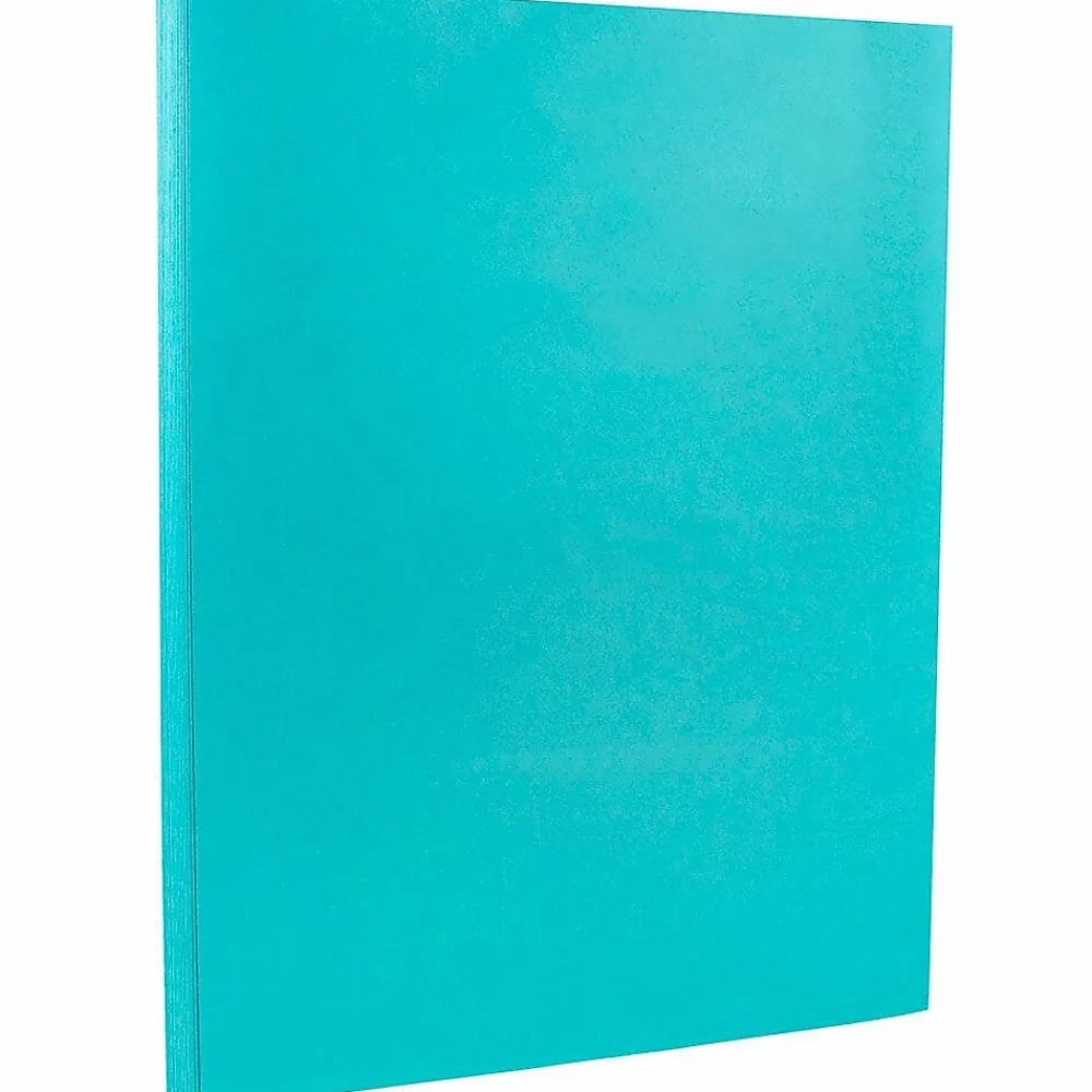Card Stock*JAM Paper 8.5" x 11" Color Cardstock, 65lb, Sea Blue, 100/pack (102677G)