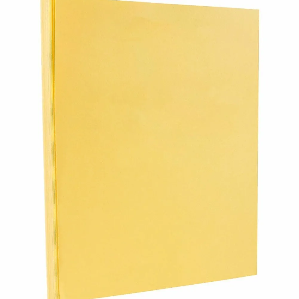 Card Stock*JAM Paper 8.5" x 11" Vellum Bristol Cardstock, 67lb, Light Orange, 100/pack (169821G)